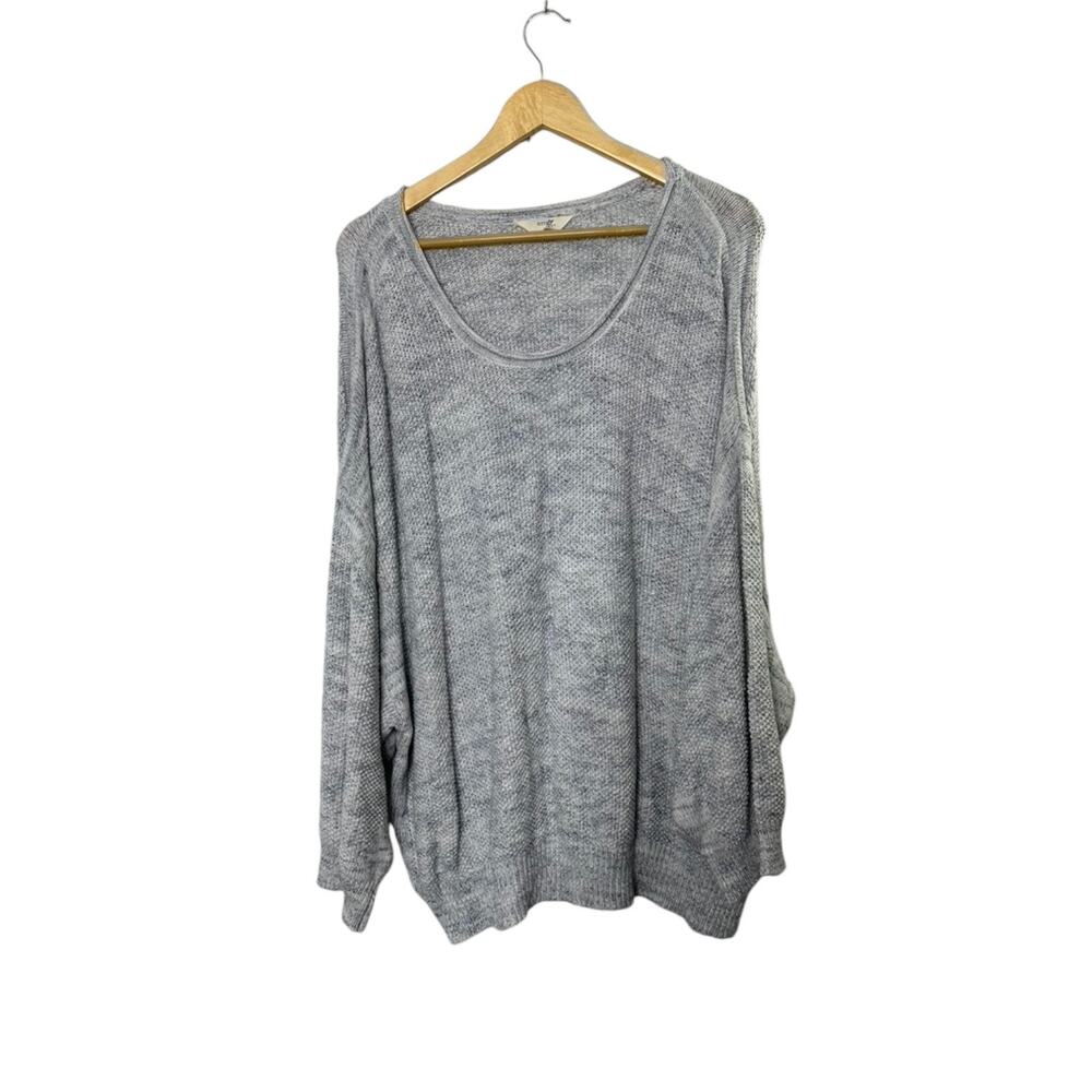 Terra & Sky Blue Open Knit Long Sleeve Sweater Women's Size 3X 24W-26W.